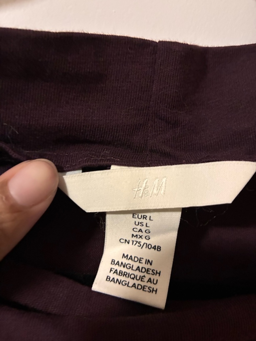 H&M Long Sleeve Top in Plum - Picture 3 of 3